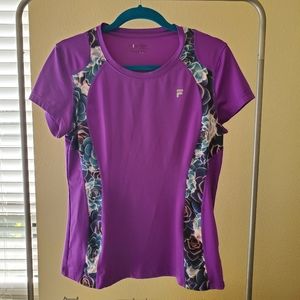 Fila purple succulent detail bike shirt